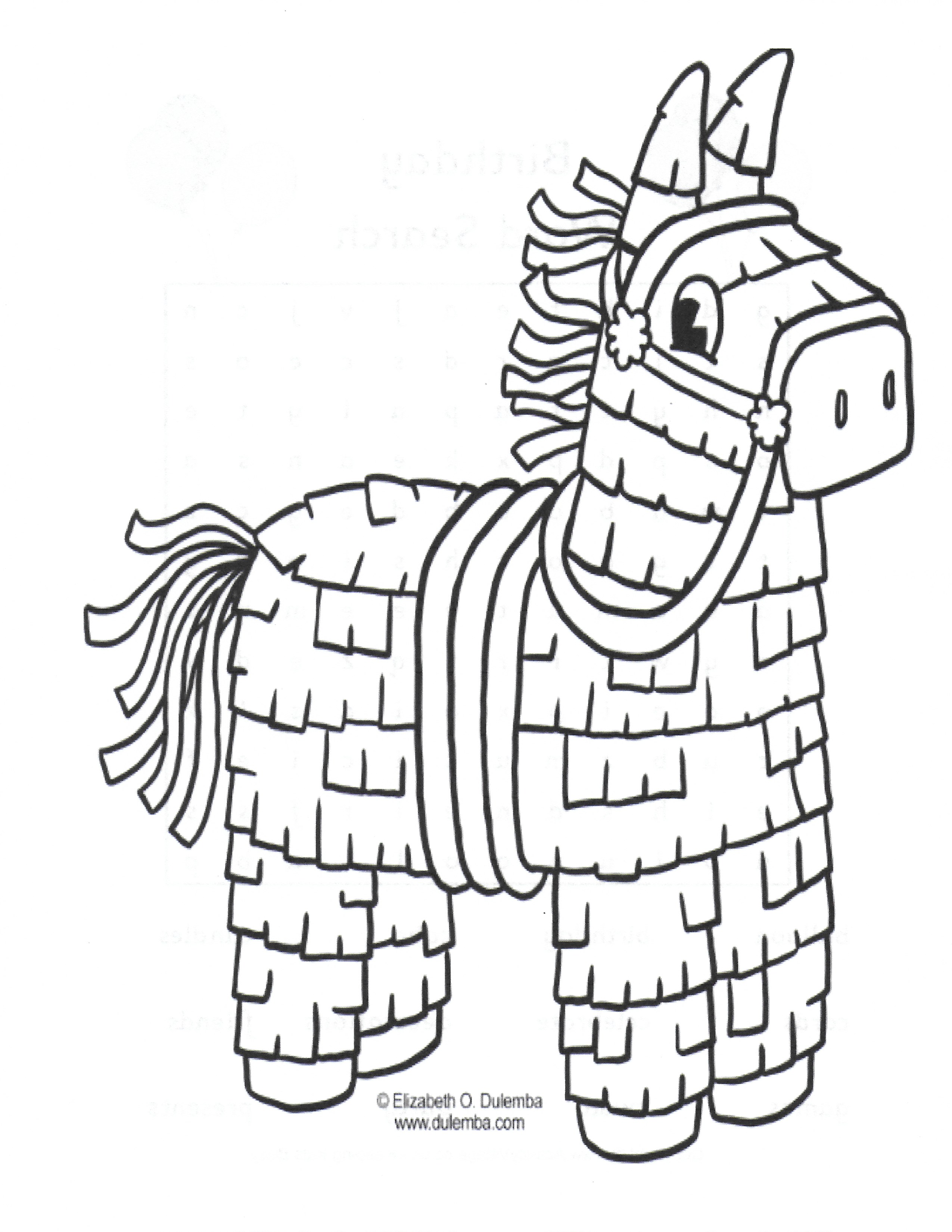 Fiesta Pinata Coloring Pages Coloring Pages
